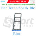 Tecno Spark 10c Sim Tray Micro SD Card Slot with Sim Ejector Pin Replacement Part.
