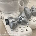 Multiple Colors Bow Shoe Charms Designer DIY Fashion Elegant Shoe Charms for Crocs All-match Vintage Shoe Buckle Decorations New. 