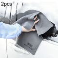(New)SUITU ST-9000 2pcs Double Suede Car Cleaning Towel Dry Washing Cloth, Size: 30x40cm. 