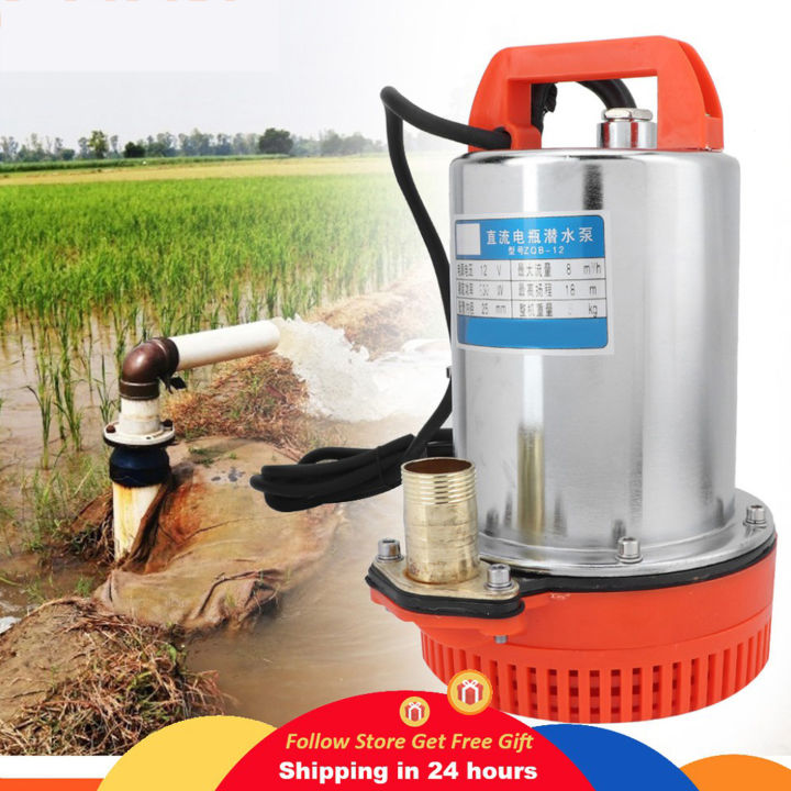 DC Solar Submersible Water Pump 12V 160W/180W Solar power Submersible Water Pump 1" Outlet Stainless Steel & Plastic Body