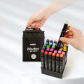 M&G Art Marker Dual Head 30 Pcs Black Pack - Alcohol-based ink dries acid-free.