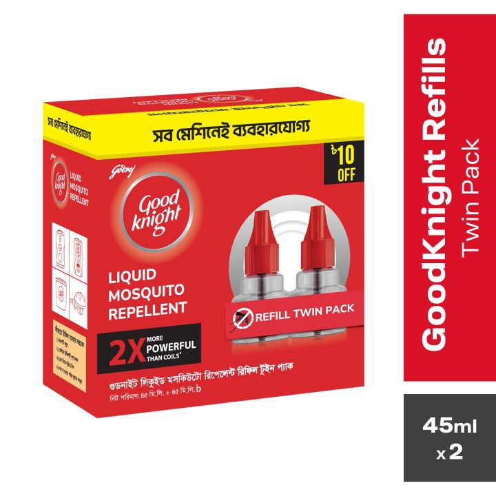 GoodKnight Liquid Mosquito Repellent Refill Twin Pack 45ml