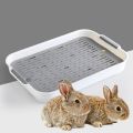 Rabbit Litter Box Small Pet Toilet Tray Bunnies Corner Toilet Box For Ferret Hamster Dragon Cat Guinea Pig Dutch Pig Supplies. 