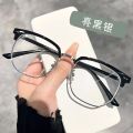 Literary style myopia glasses anti-blue light men's student ultralight spring comfortable half-rim glasses frames women's wholesale. 