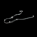 Smalshop 【Best value】 Newest Fashion 925 Sterling Silver Double Layer Frosted Beads Anklets Women Small Ball Pendant Beach Foot Chain Bracelet Jewelry.