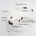 5 Lens Adjustable Headband Magnifying Glass Magnifier With LED Light lamp Magnifying Glasses For False Lashes Eyelash Extension FeeoiF.