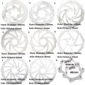 6 Inches 203mm/180mm/160mm/140mm MTB Mountain Bike Rear Wheel Parts Rotor Disc Brake Replacement Bicycle Accessories.