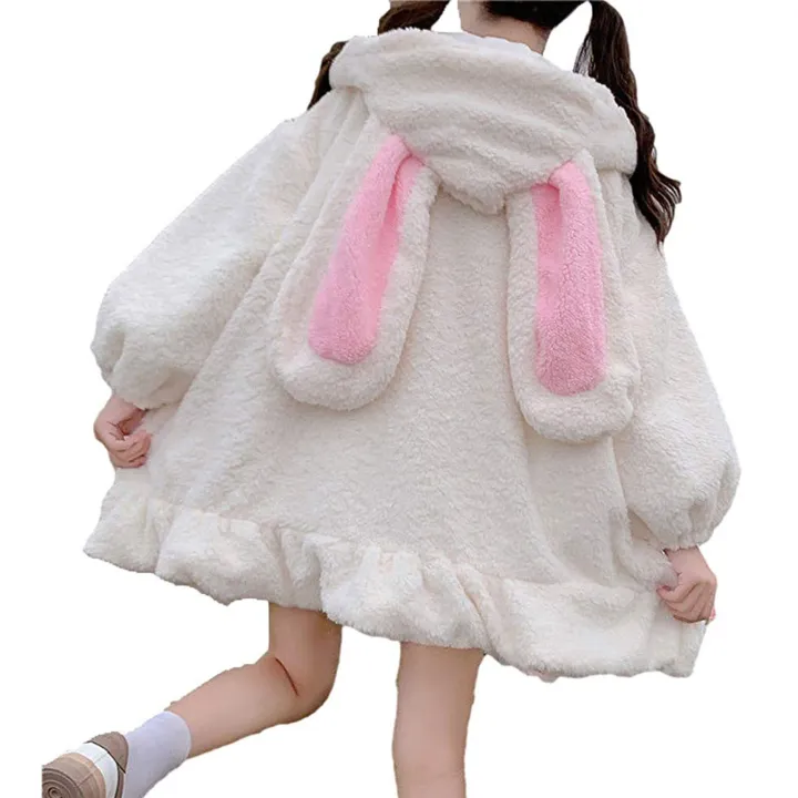 Hoodies%20Women%20Large%20Size%20Solid%20Zip-up%20Long%20Lantern%20Sleeve%20Hooded%20Rabbit%20Ears%20Lolita%20Cute%20Sweet%20Girls%20Harajuku%20Style%20Warm%20Baggy%20-%20Image%206
