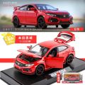 1:32 Honda Civic Type R Die-Cast Vehicles Alloy Model Car Toys For Gift Collection.