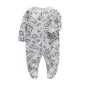 Sleepwear for Newborn Boys and Girls Long Sleeved Cute Print Cotton Fashion Pajamas 0-12 Months Sleepsuit Baby Clothing.
