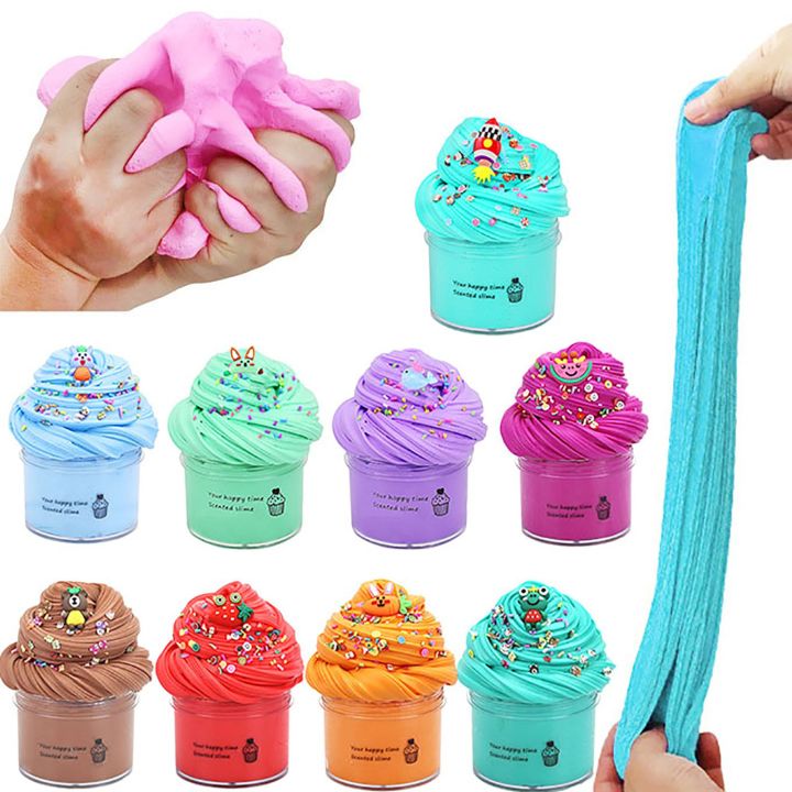 Diy Slime Supplies Fruit Slime Aromatherapy Pressure Children Slime Toy Fidget Toys Intelligence Educational Toys Juguetes 70ml Superman