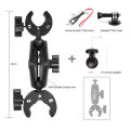Motorcycle Bike Invisible Selfie Stick Monopod Handlebar Mount Bracket for GoPro 11 Insta360 One X2 X3 Action Camera Accessories.