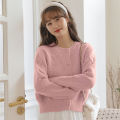 Fresh Sweet Purple Sweater Coat for Women Autumn and Winter New Gentle Western Style Student Knitted Cardigan.