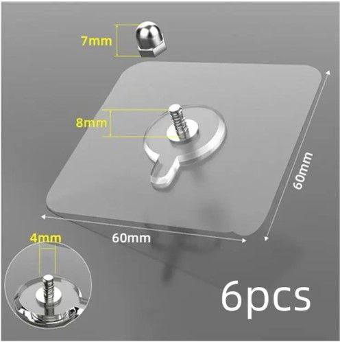 Self%20Adhesive%20Nails%20Poster%20Seamless%20Wall%20Hook%20Waterproof%20Durable%20Transparent%20Screw%20Hanger%20Hook%20for%20Kitchen%20Bathroom%20-%20Wall%20Hook%20/6%20pics%20-%20Image%202