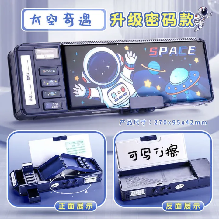Password%20lock%20stationery%20box%20fingerprint%20unlock%20high%20tech%20pencil%20case%20boys'%20and%20children's%20multifunctional%20password%20with%20new%20features%20-%20Image%206