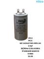 Niico Ceiling Fan Capacitor Model niico=PICC- 2.5uf =450 V.AC (Made In China)  Capacitor=2.5 UF ( 1 Year Warranty). 