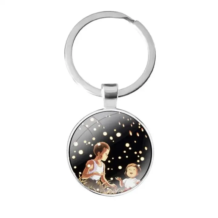 glass%20cabochon%20keychain%20Bag%20Car%20key%20chain%20Ring%20Holder%20Charms%20keychains%20Gifts%20Grave%20of%20the%20Fireflies%20-%20Image%203