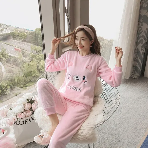 Spring%20Winter%20Warm%20Female%20Pyjamas%20Sets%20Thick%20Coral%20Velvet%20Long%20Sleeve%20Cartoon%20Sleepwear%20Thin%20Women%20Pajamas%20Set%20Girl%20-%20Image%202