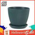 HelloWorld Round Flower Pot Corrosion Resistant Smooth Surface Flower Pot.