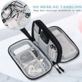 Travel Cable Organizer Bag Pouch Electronic Accessories Carry Case Portable Waterproof Double Layers Storage Bag For Cable Cord. 