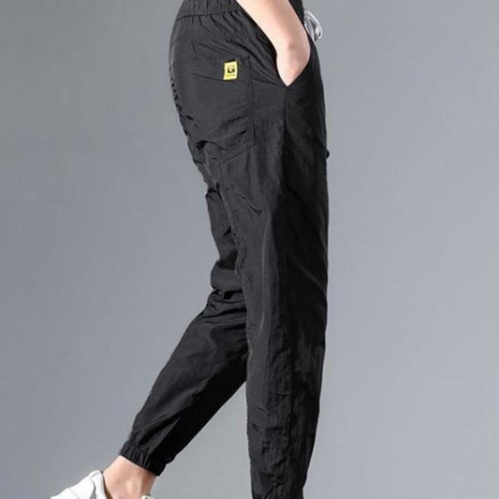 Stylish%20Casual%20Pants%20Mid-waisted%20Men%20Clothing%20Polyester%20Korean%20Style%20Men%20Ankle%20Tied%20Joggers%20Pants%20-%20Image%205