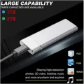 Portable SSD External Hard Drive 4TB High-Speed Drive USB3.1/Type-c Interface Solid State Hard Disk Storage Device for Laptop/PC. 