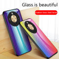 Biruiqu For Honor X9D Carbon Fiber Glass Protective Case Cover. 