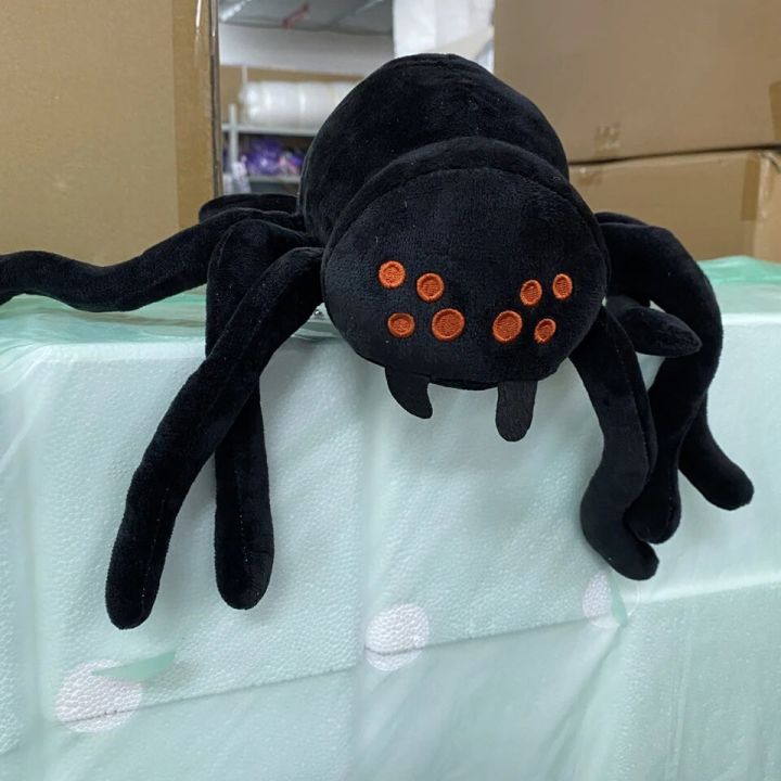 Horror Toys Realistic Spider Plush Toy Soft Plushie Stuffed Animal Scary Spider Doll Halloween Room Decor Kids Birthday