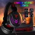 Economic Colorful RGB LED Head-mounted Game Earphones Luminescent Headphones. 