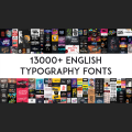 13000+ English Typography Fonts on Your Laptop or Computer. 