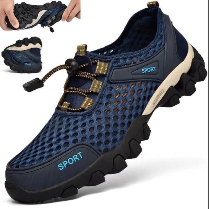 Men Casual Tennis Sneakers Summer Fashion Breathable Mesh Shoes Mens Non-Slip Hiking Shoes Sneaker for Men Climbing Trekking Superman