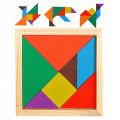 7pcs Wooden Tangram Brain Teaser Puzzle Children Mental Development Tangram Kids Educational Toy. 
