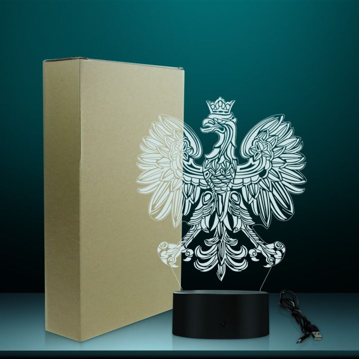 Polish%20Coat%20of%20Arms%20Polska%203D%20Optical%20illusion%20USB%20Light%20Home%20Decor%20Patriotic%20Polish%20Eagle%20Falcon%20LED%20Novelty%20Desk%20Night%20Lamp%20-%20Image%207