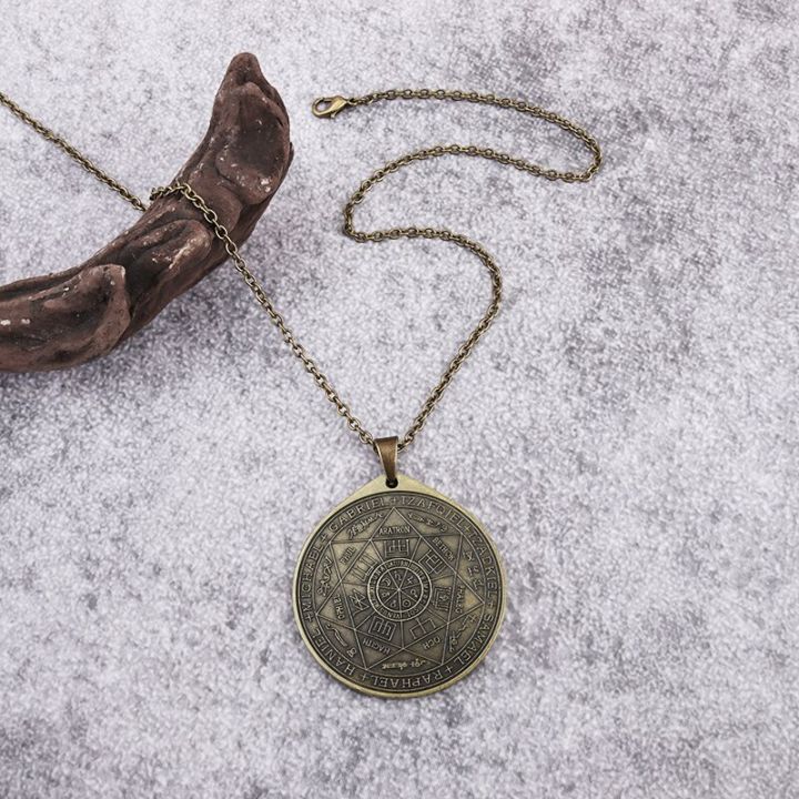 Seven%20Archangel%20Solomon%20Kabbalah%20pendant%20vintage%20Angel%20seal%20necklace%20personality%20men%20%20's%20Amulet%20jewelry%20accessories%20-%20Image%203