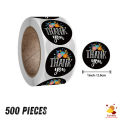 500 pieces 1 Inch Floral Thank You For your Order Stickers Decorative Thank You Label Sticker Stationery, Business Packaged, Gift Wrapped, Handmade and Food Sticker.