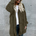 Winter Women Thick Faux Fur Hooded Coat Long Sleeve Outwear. 