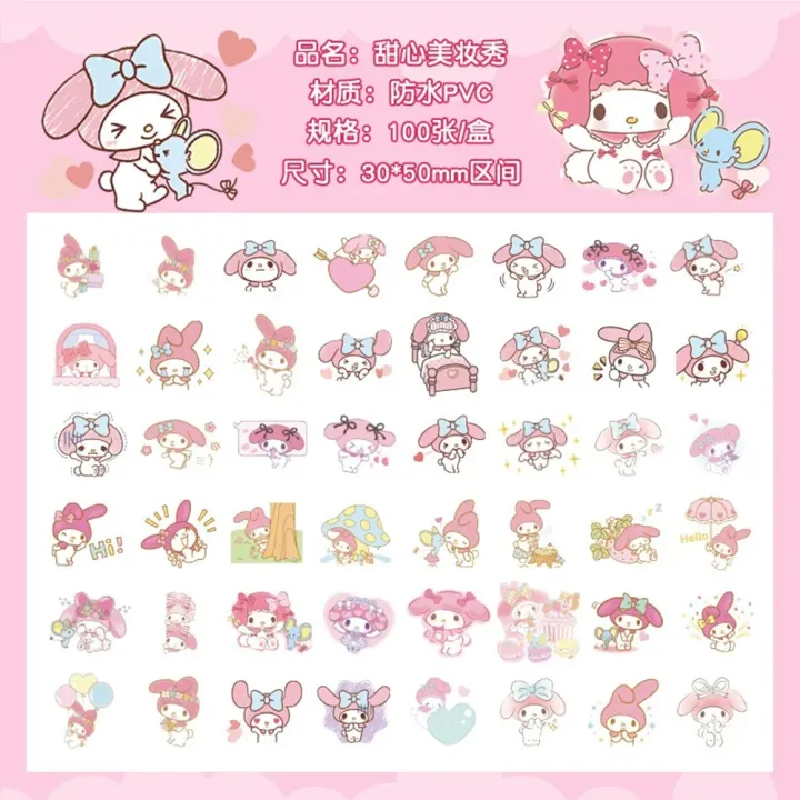 100Pcs/Box%20Sanrio%20Kawaii%20Stickers%20Mymelody%20Kuromi%20Cute%20Anime%20Cartoon%20Decoration%20Stickers%20Stationery%20Transparent%20DIY%20Waterproof%20PVC%20Stickers%20for%20Children%20Girls%20Toys%20Gifts%20-%20Image%208