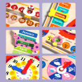 Montessori Teaching Aids Children's Calendar Weather Cognitive Board Date Recognition Clock and Time Puzzle 3 to 6 Year-Old Toy.