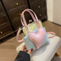 Art girl foreign style single new small fresh text personality love bag summer 2024 shoulder crossbody clip small square bag. 