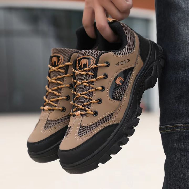 Outdoor men's hiking shoes fashion casual breathable cargo shoes hiking sneakers cross-border men's shoes work labor protection shoes