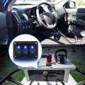 3Gang Aluminum Panel Toggle Dash 5 Pin ON/Off Pre-Wired Rocker Switch.