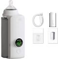 Compact Baby Bottle Warmer with Temperature Adjustment – Rechargeable Milk Heating Device. 