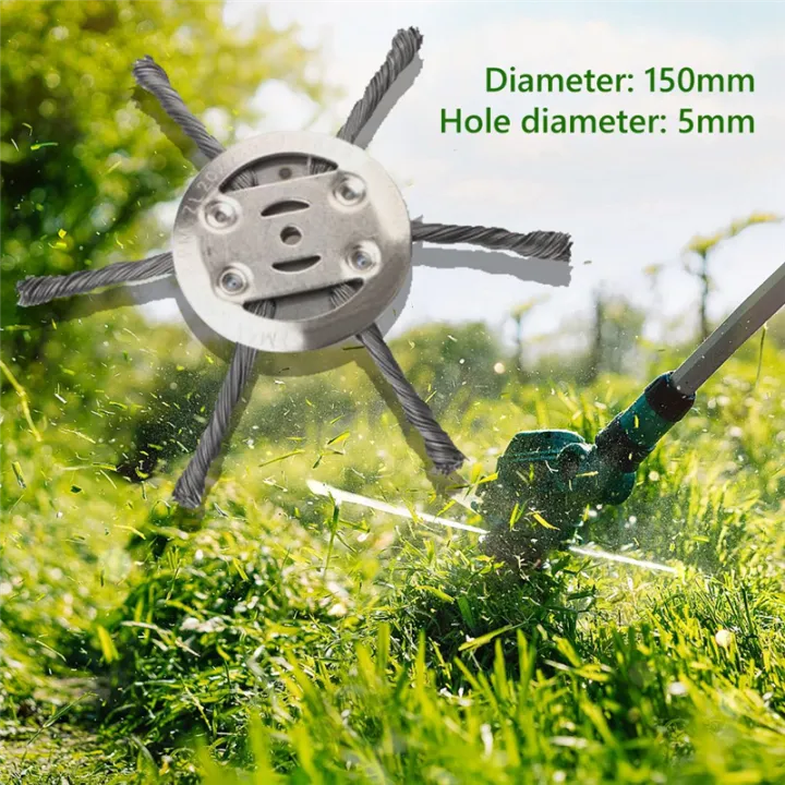 3/6%20Head%20Steel%20Wire%20Grass%20Trimmer%20Head%20Lawn%20Mower%20Grass%20Brush%20Cutter%20Dust%20Removal%20Weeding%20Plate%20Swing%20Metal%20Blade%20for%20Garden%20Tool%20-%20Image%204