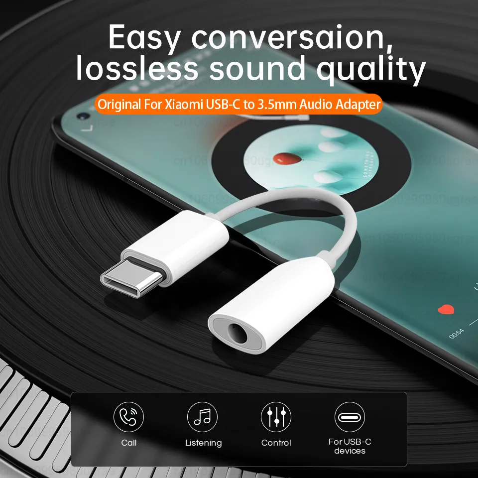 Cable Mi A2 Earphone Pin Original Xiaomi Usb Type C To Jack