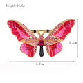 European and American fashion new alloy dripping oil color diamond butterfly brooch women's simple and versatile clothing accessories corsage. 