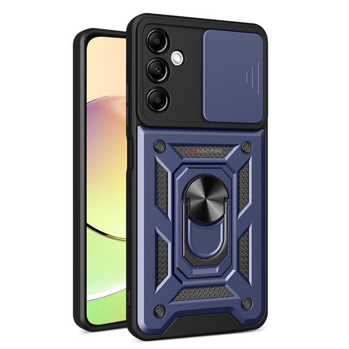 PlusCase%20for%20Samsung%20Galaxy%20A24%204G%20Phone%20Casing%20Slide%20Lens%20Armor%20Case%20Shockproof%20Stand%20Holder%20Camera%20Protect%20Back%20Cover%20-%20Image%203