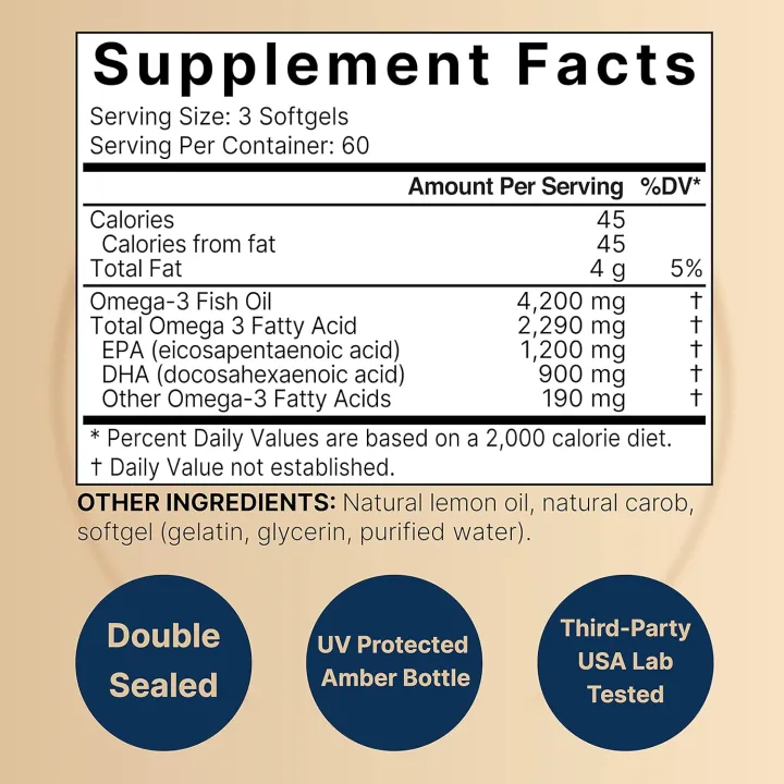 NatureBell%20Omega%203%20Fish%20Oil%204,200mg%20Highly%20Purified%20EPA%201,200mg%20&%20DHA%20900mg%20Lemon%20Flavored%20180%20Softgels%20-%20Image%202