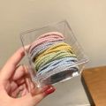 Korean version of high-elastic rubber band women's hair tie hair accessories new style simple small fresh not hurt hair leather hair band.