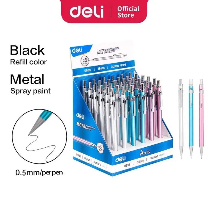 Deli%20EU999%20Metal%20Mechanical%20Pencil%20Black%200.5mm%20-%20Image%204