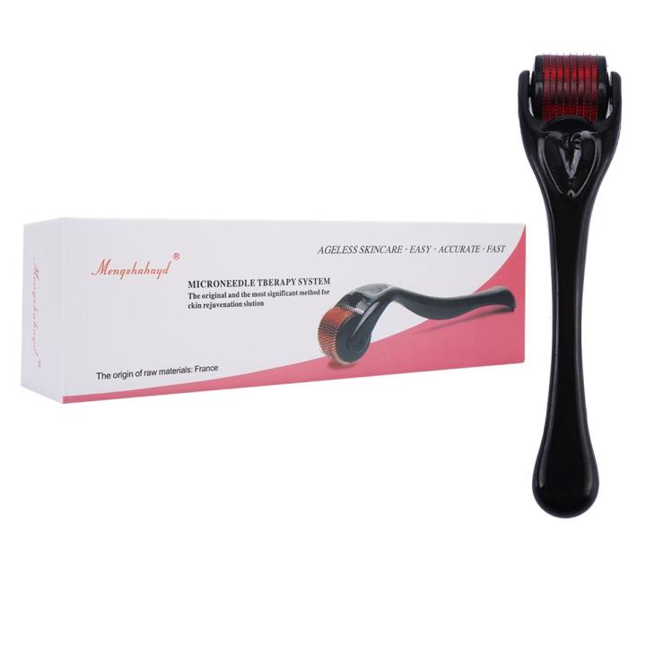 Titanium Micro Needle Skin Derma Roller - Black